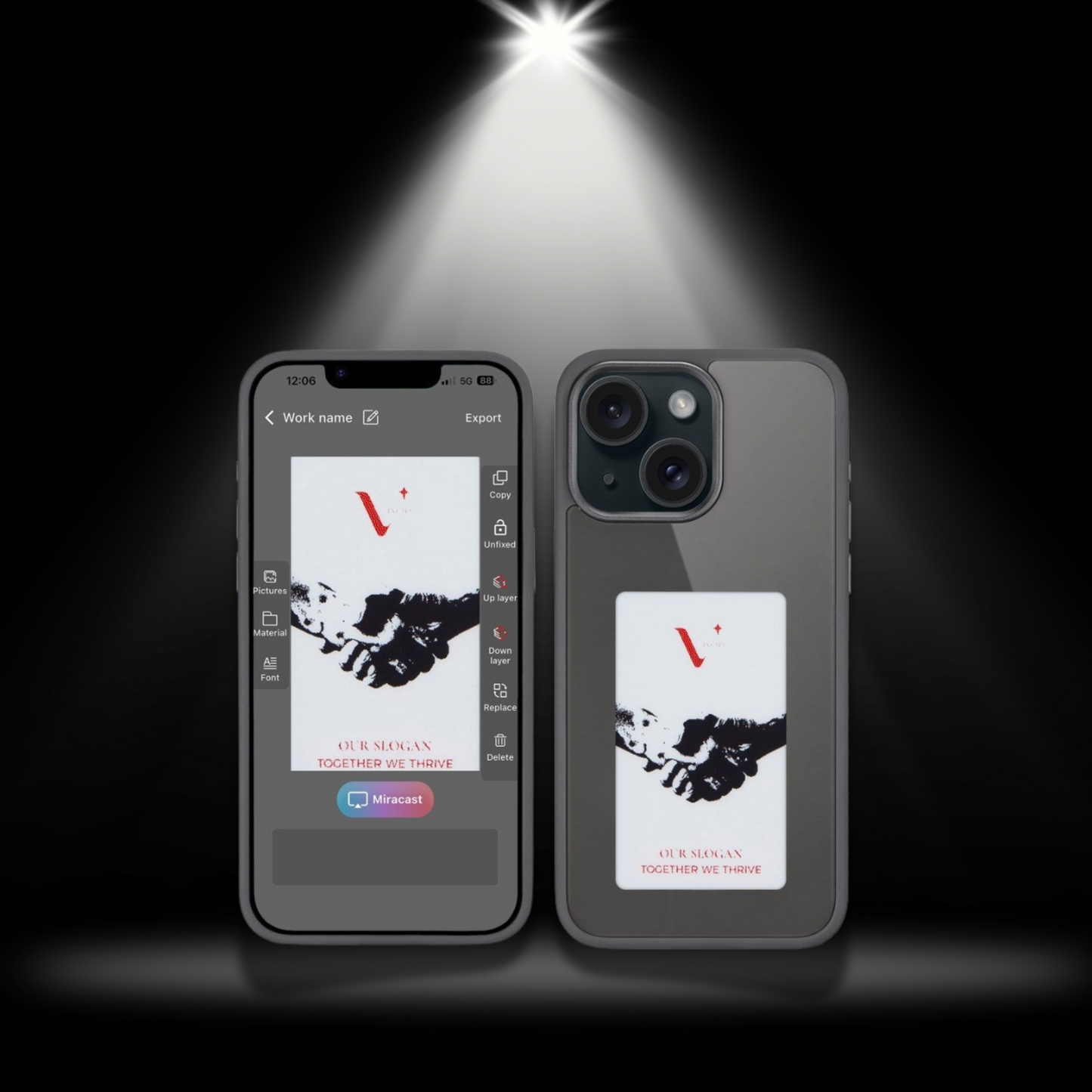 Swapcase-NFC Digitális Kijelzős Telefontok iPhone 17